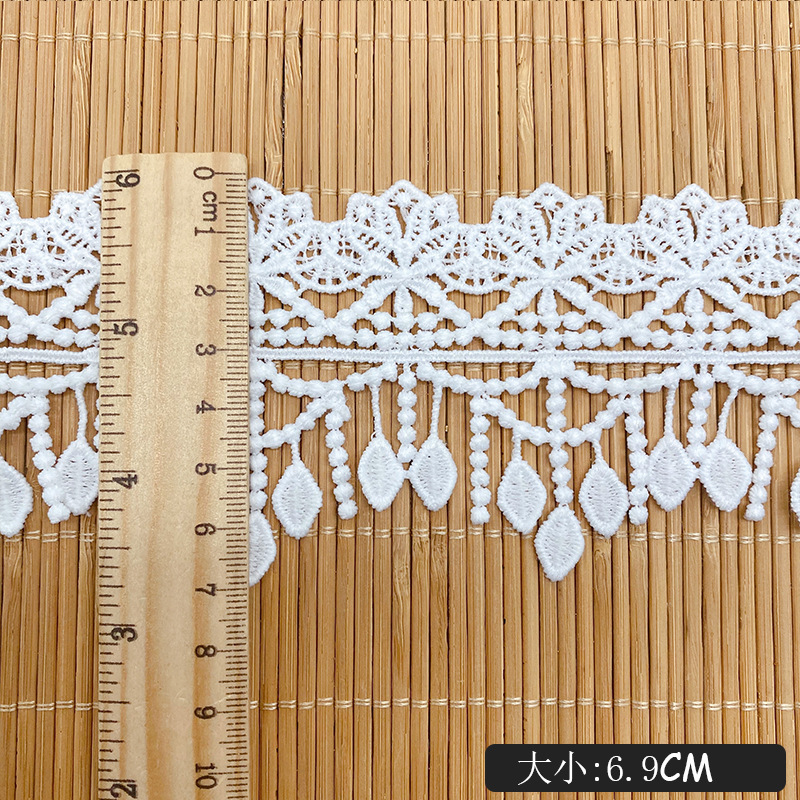 3 متر التطريز الجوف زهرة شرابة - مراجعة Lace Ribbon Trim وسعره
