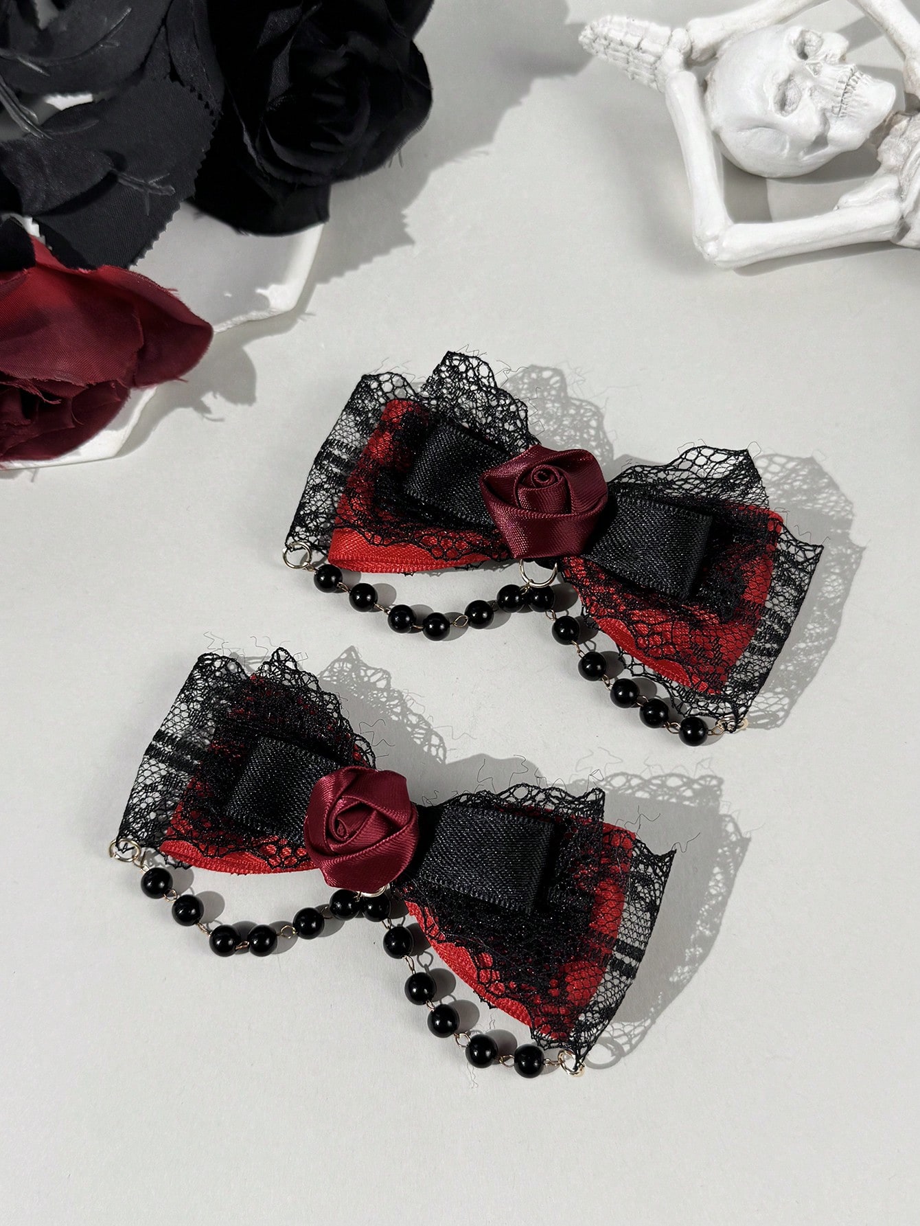 مشبك شعر نسائي على شكل فيونكة  - مراجعة Lace Ribbon Trim وسعره