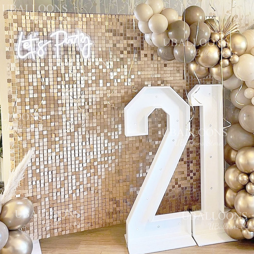 ألواح خلفية معدنية ذهبية بلون  - مراجعة Sequin Fabric Panel وسعره