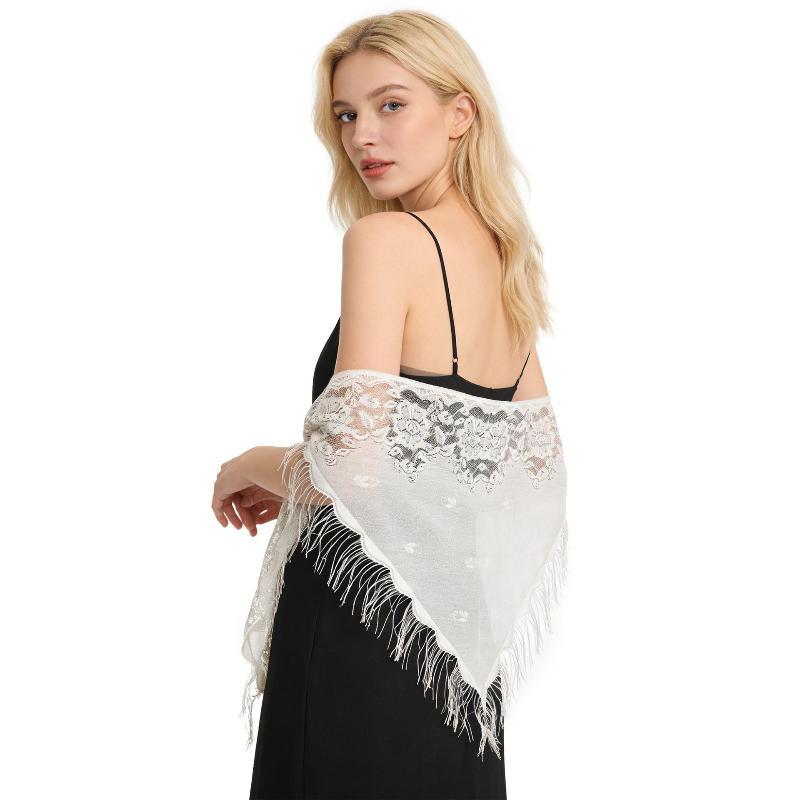وشاح زفاف بشرّابات وحواف مزخرف - مراجعة Tassel Fringe Trim وسعره