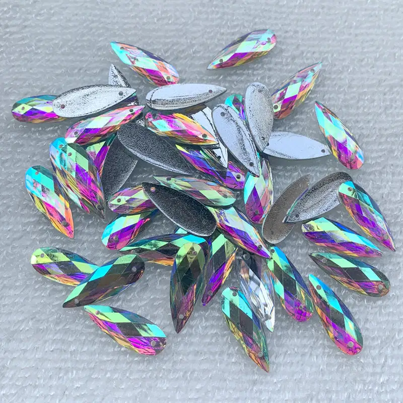 40 قطعة من أحجار الراين البيضا - مراجعة Sew On Rhinestone وسعره