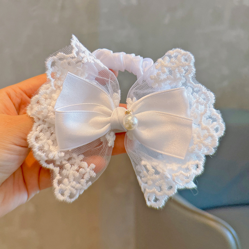 ربطات شعر مرنة بيضاء مع فيونكة - مراجعة Tassel Fringe Trim وسعره