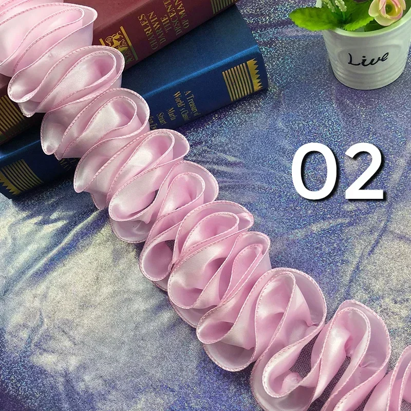 5 ياردة مطوي تكدرت تقليم السات - مراجعة Fringe Ribbon Sewing وسعره